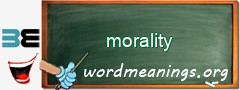 WordMeaning blackboard for morality